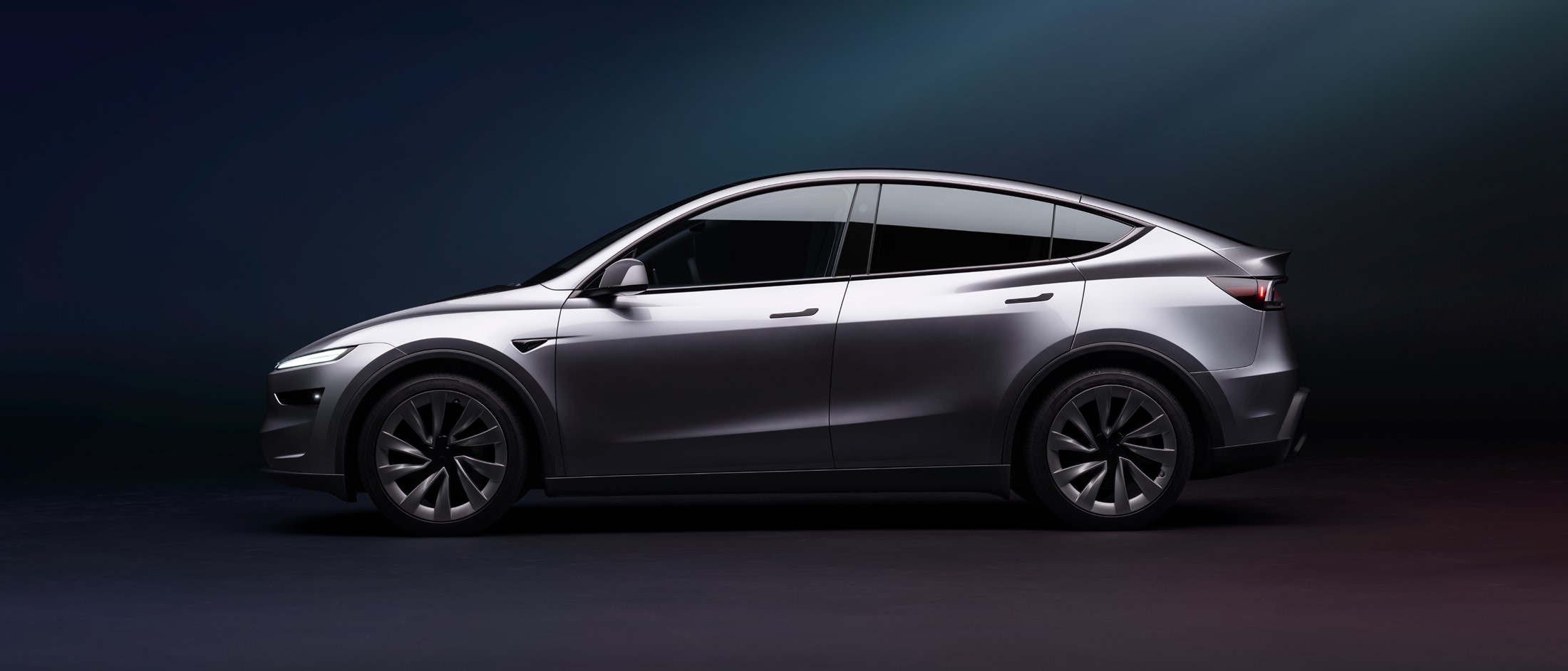 Tesla Model Y 官方车身侧面图